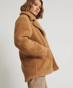 Women One Teaspoon Tan Teddy Coat