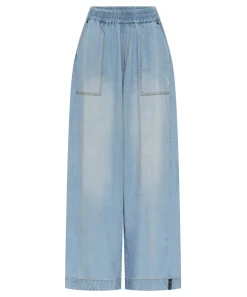 Women One Teaspoon Tencel Parachute Pants - Soft Blue
