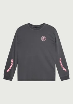 Women P.E Nation Phoenix Long Sleeve Tee - Washed Dark Shadow