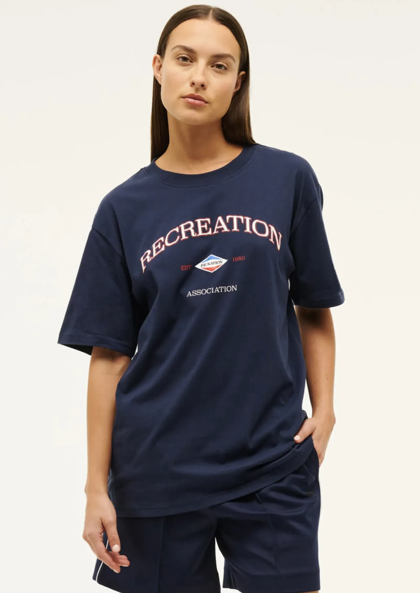 Women P.E Nation Recreation Tee - Dark Navy Blue