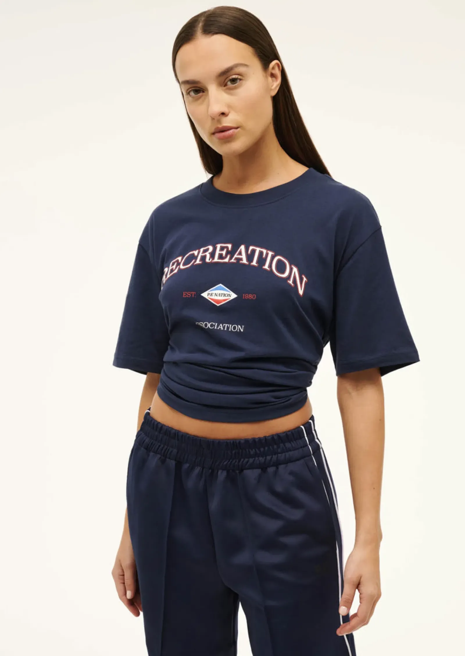 Women P.E Nation Recreation Tee - Dark Navy Blue