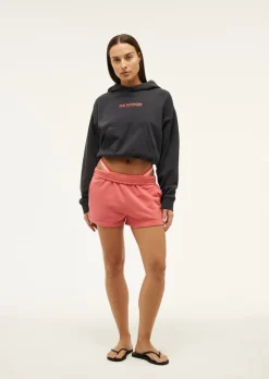 Women P.E Nation Transition Hoodie - Washed Ebony