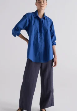 Women Pol Louie Pocket Shirt - Marine