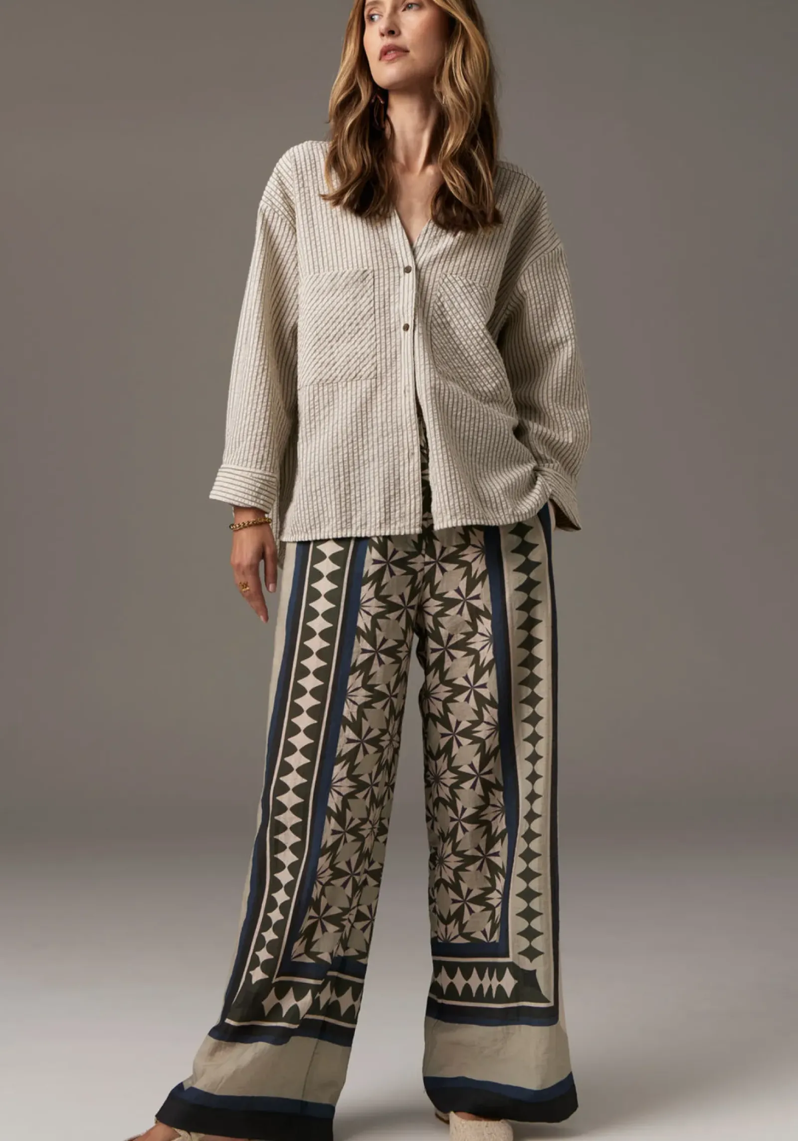 Women Pol Ringo Shirt - Ringo Pinstripe