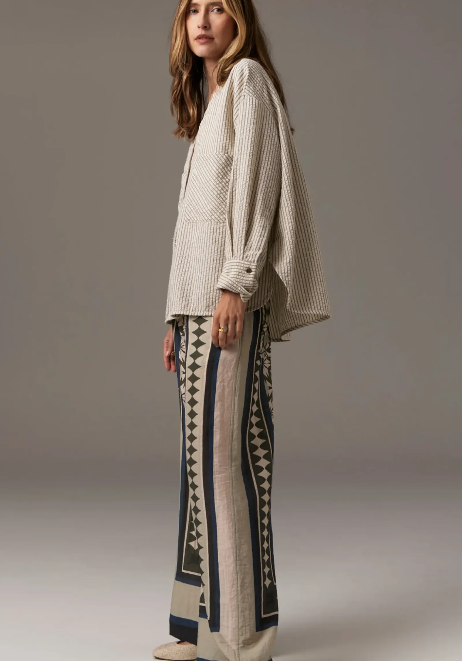 Women Pol Ringo Shirt - Ringo Pinstripe