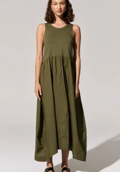 Women Pol Toya Tank Dress - Khaki
