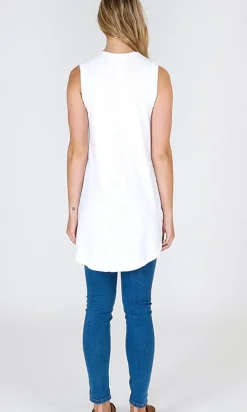 Women 3rd Story Madison Tank - White