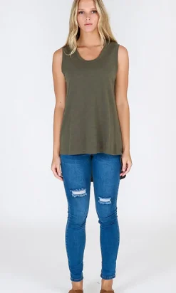Women 3rd Story Madison Tank Khaki