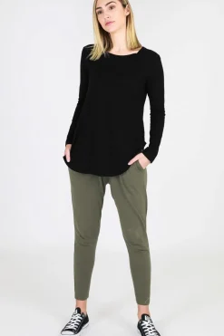 Women 3rd Story Scarlett Long Sleeve Tee - Black