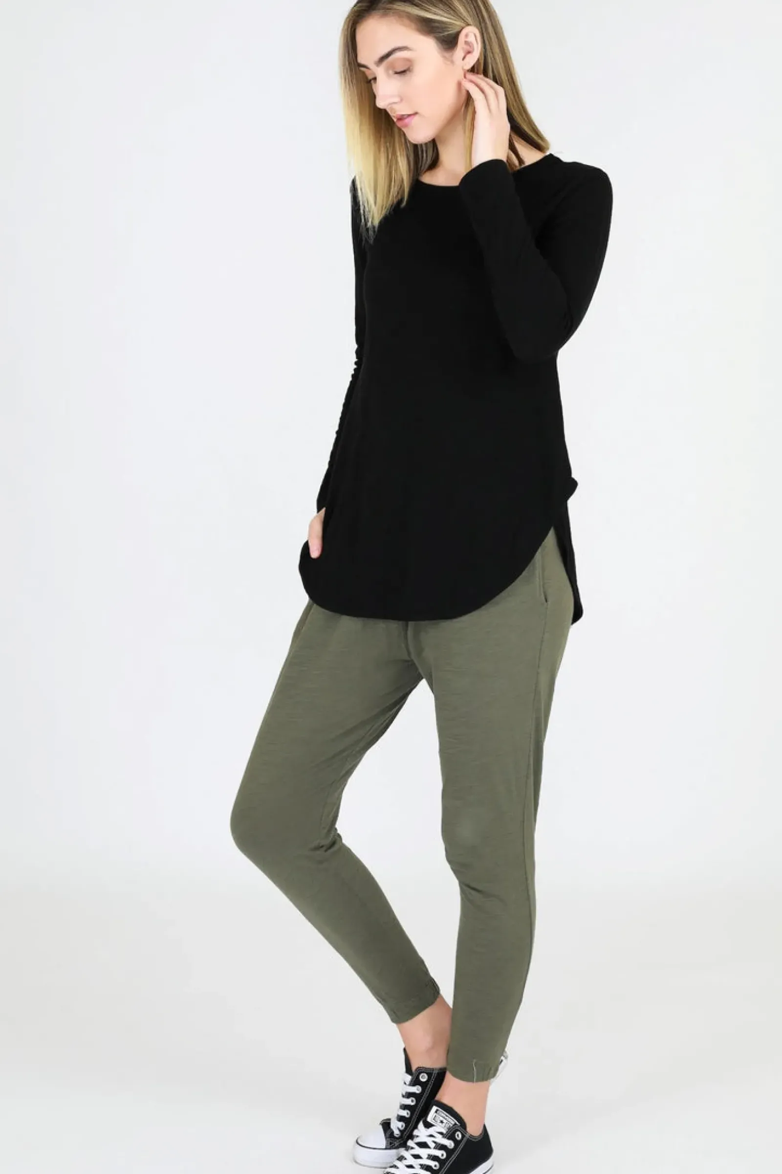 Women 3rd Story Scarlett Long Sleeve Tee - Black