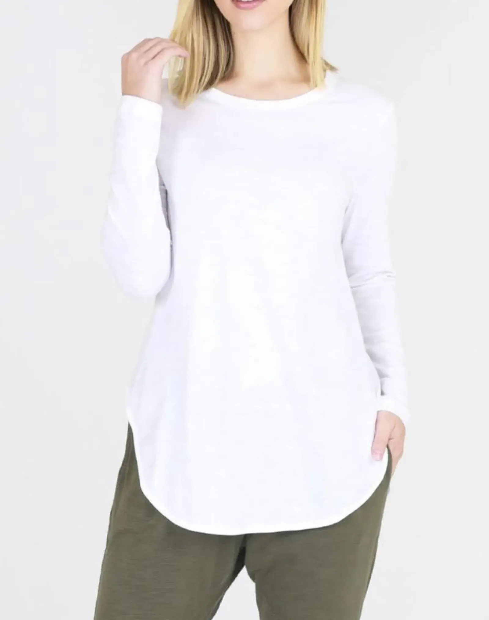 Women 3rd Story Scarlett Long Sleeve Tee - White
