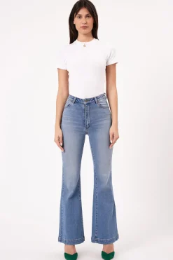 Women Rolla's Rolla's Eastcoast Flare Kate - Mid Vintage Blue