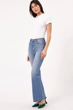 Women Rolla's Rolla's Eastcoast Flare Kate - Mid Vintage Blue