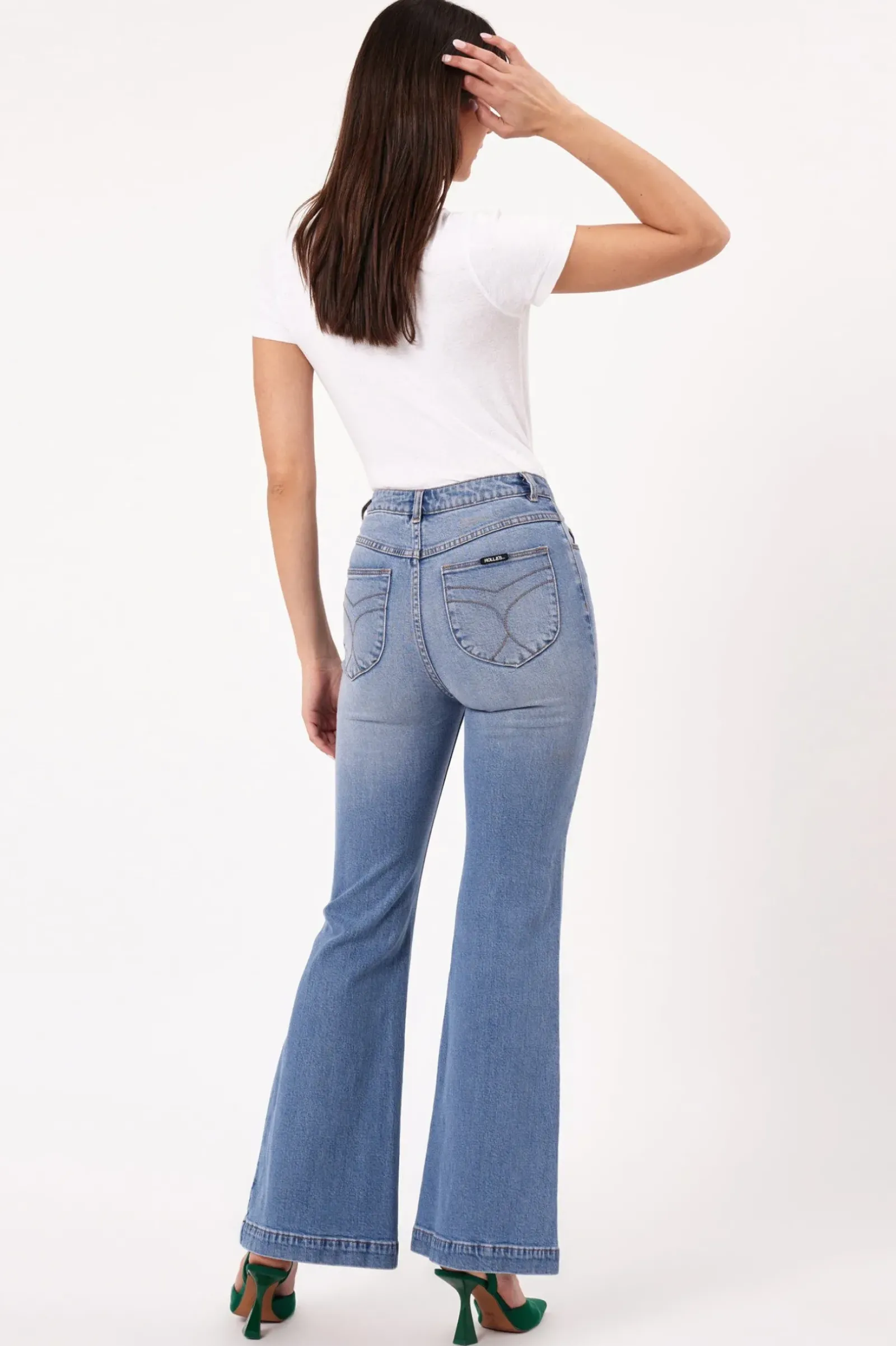 Women Rolla's Rolla's Eastcoast Flare Kate - Mid Vintage Blue