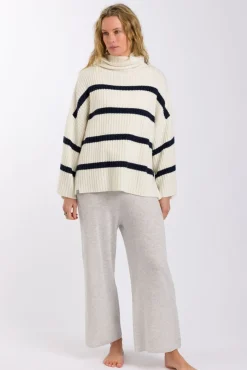Women Talamaya Divine Rib Pullover - Starling Stripe