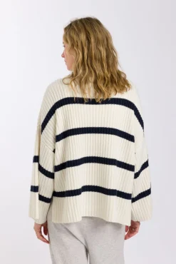 Women Talamaya Divine Rib Pullover - Starling Stripe