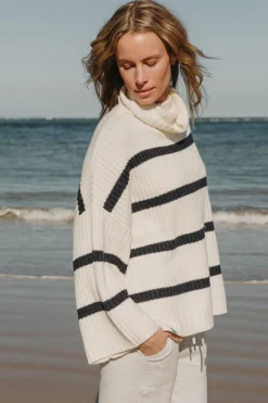 Women Talamaya Divine Rib Pullover - Starling Stripe