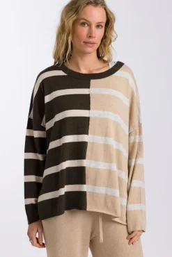 Women Talamaya Hinterland Stripe Pullover - Sable Combo