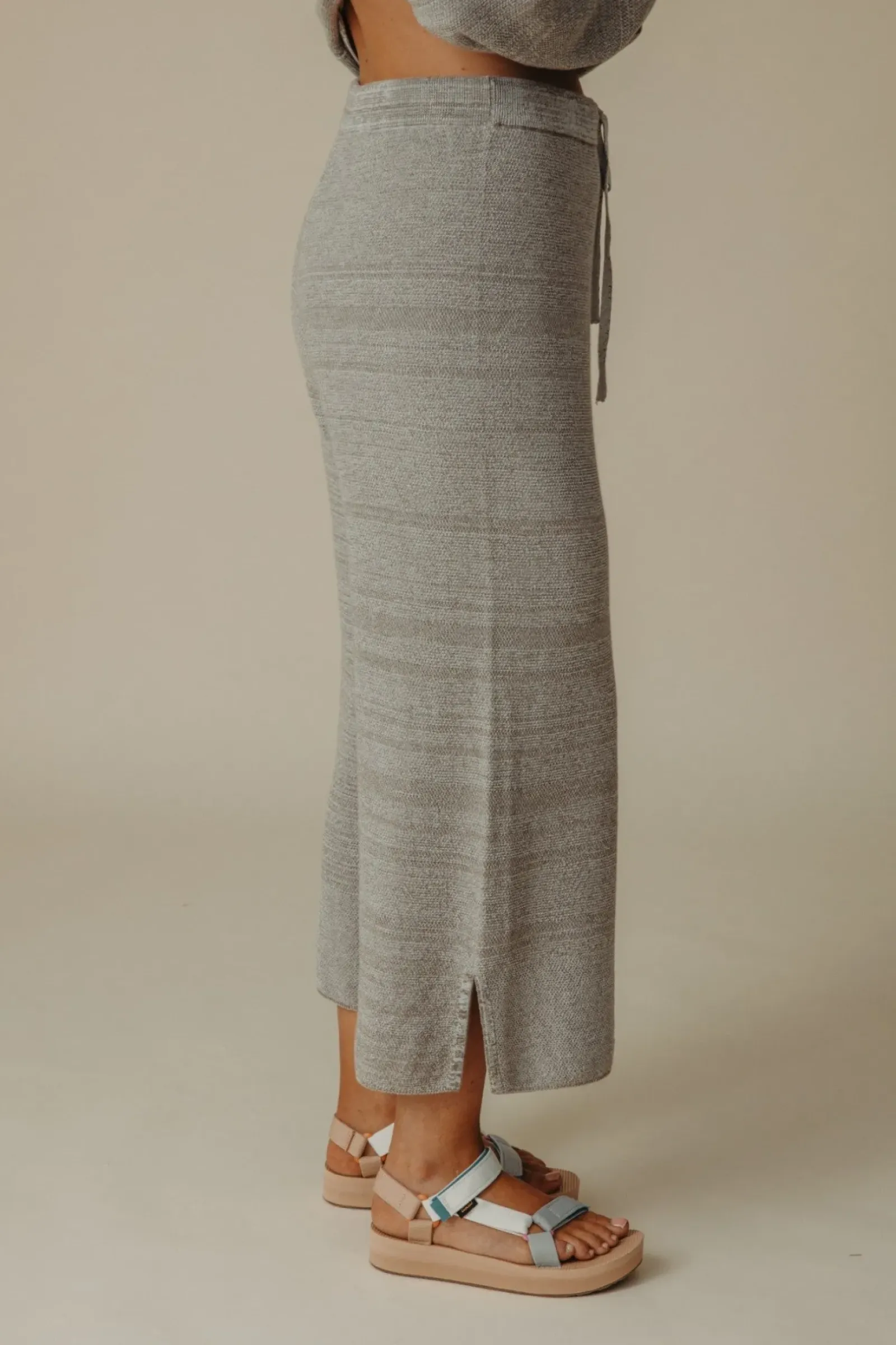 Women Talamaya Retreat Cotton Twist Pant - Dusty Olive & White