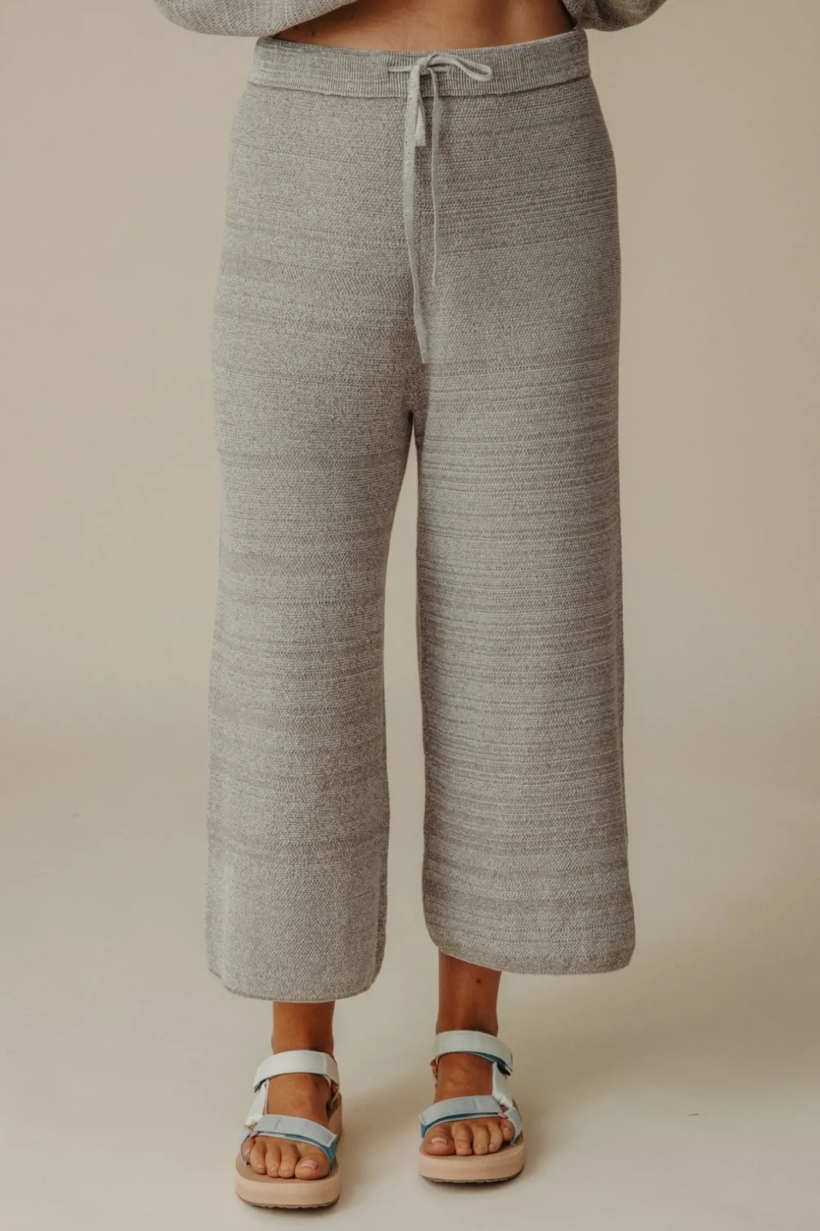 Women Talamaya Retreat Cotton Twist Pant - Dusty Olive & White