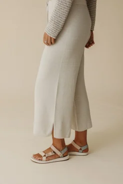 Women Talamaya Retreat Cotton Twist Pant - Silver & Salt