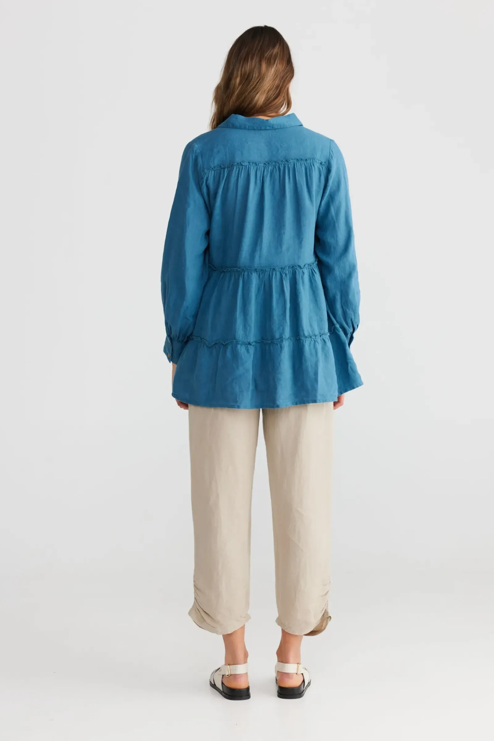 Women The Shanty Mia Top - Blue Steel