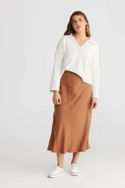 Women The Shanty Sicily Skirt - Terracotta