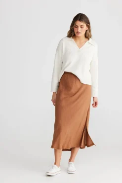 Women The Shanty Sicily Skirt - Terracotta