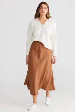 Women The Shanty Sicily Skirt - Terracotta