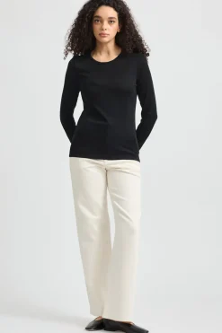 Women Toorallie Crew Merino Tee - Black