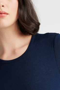 Women Toorallie Crew Merino Tee - Navy