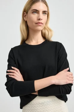 Women Toorallie Fine Merino Crew - Black