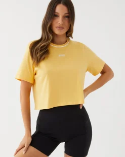 Women Upstate Evolve Cropped Tee- Pina Colada