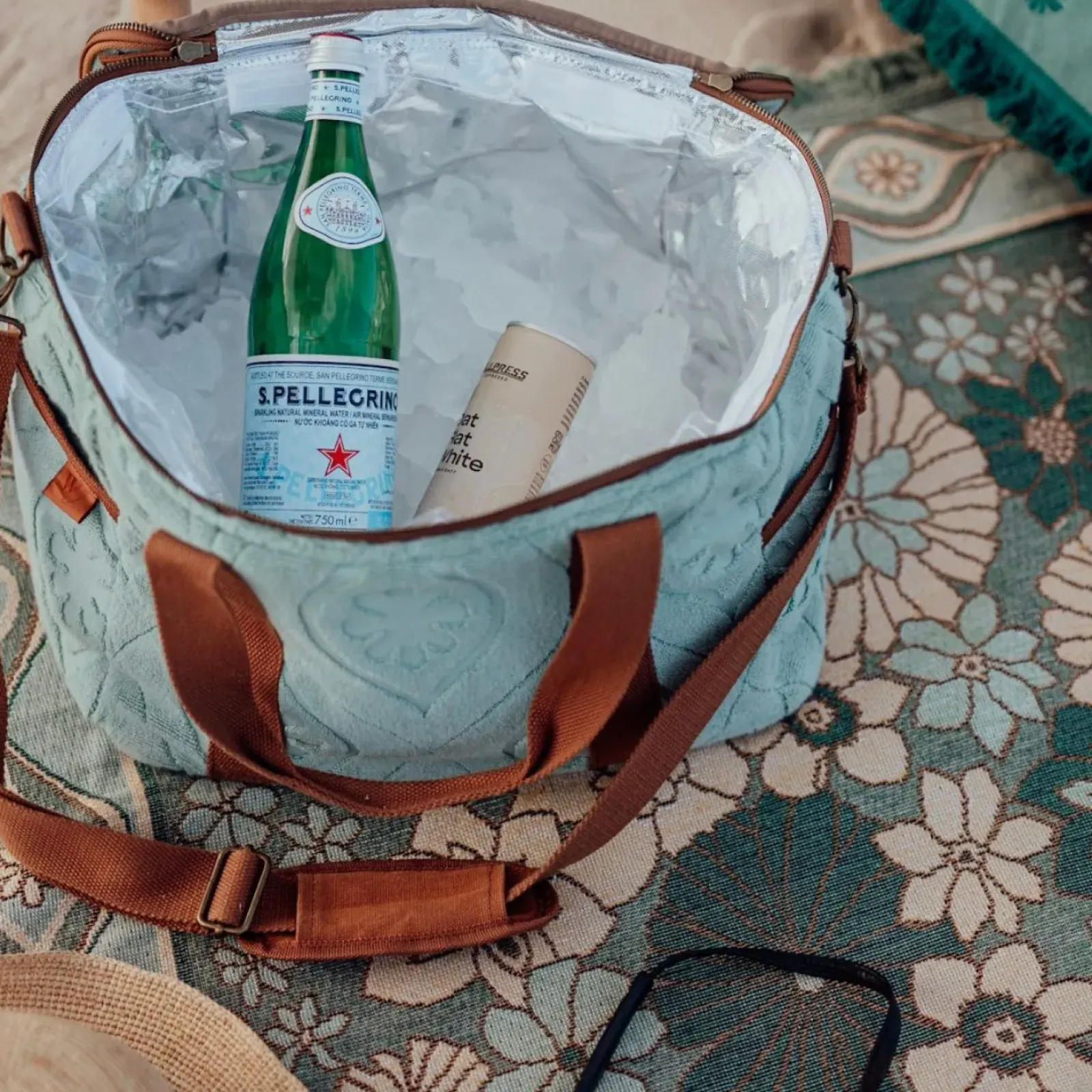 Wandering Folk Daisy Cooler Bag Large - Peppermint