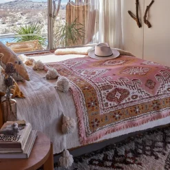 Wandering Folk Desert Throw - Pink Sands