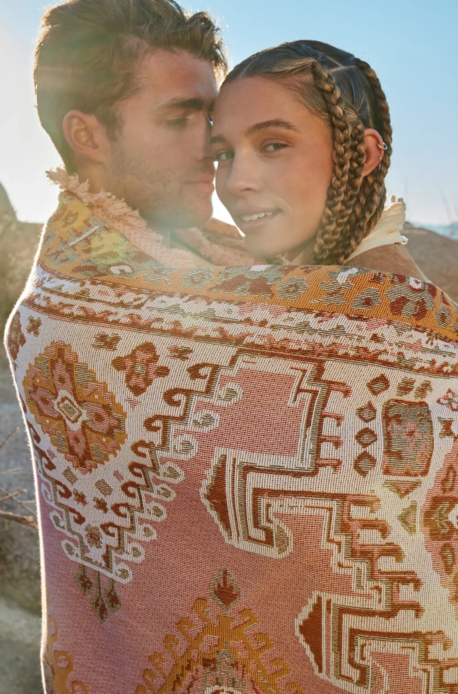 Wandering Folk Desert Throw - Pink Sands