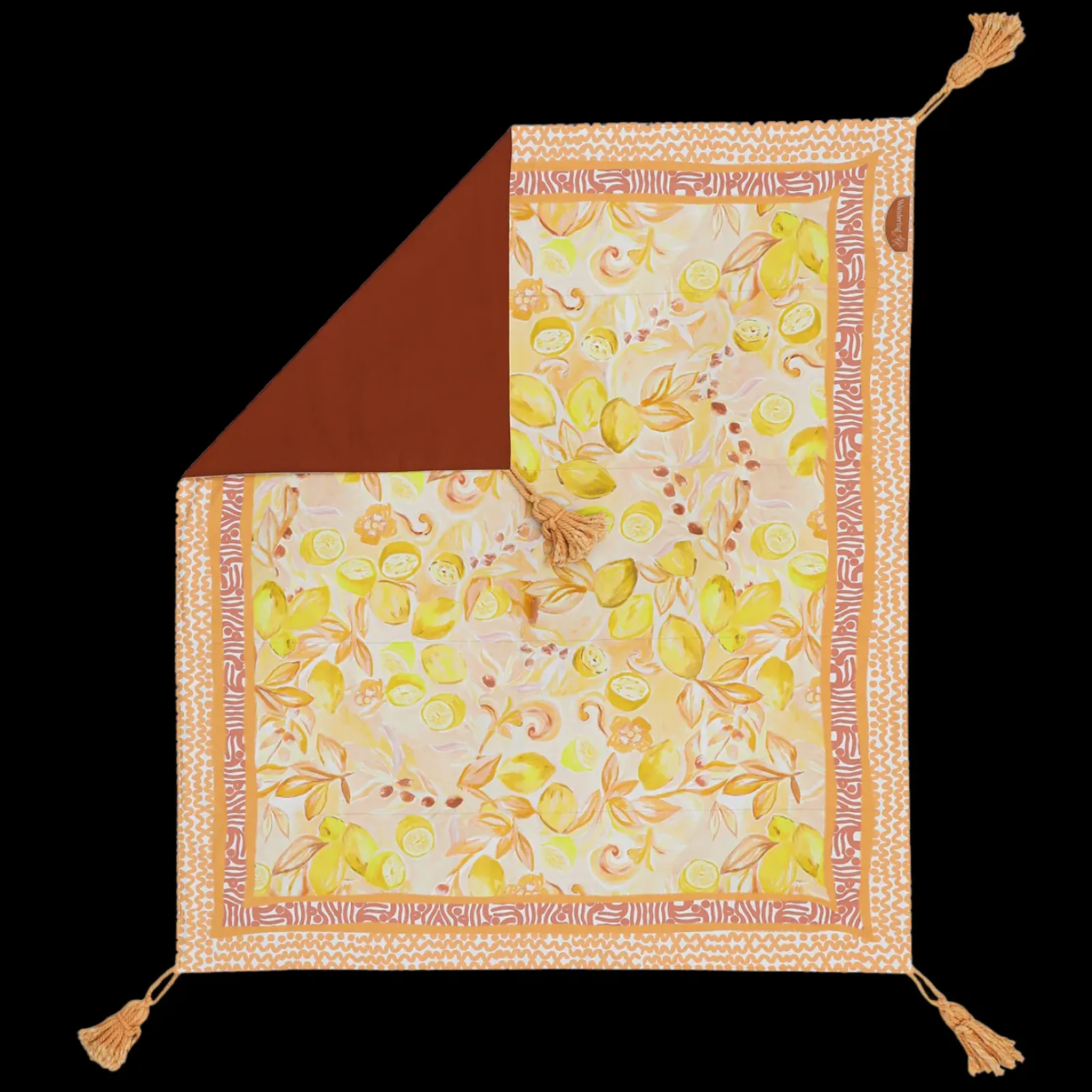 Wandering Folk Le Lemon Picnic Rug - Nectar