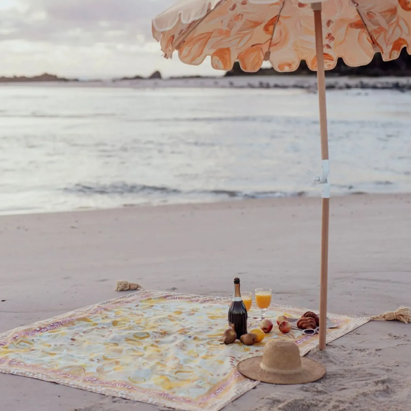 Wandering Folk Le Lemon Picnic Rug - Nectar