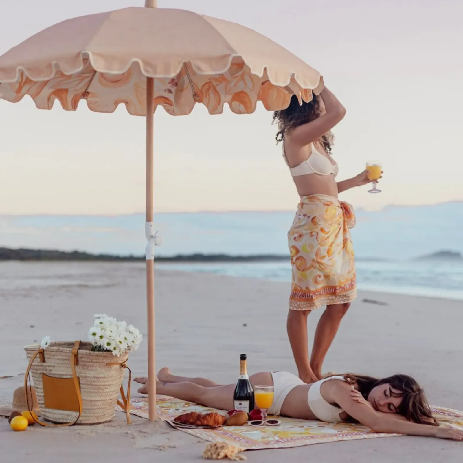 Wandering Folk Le Lemon Picnic Rug - Nectar