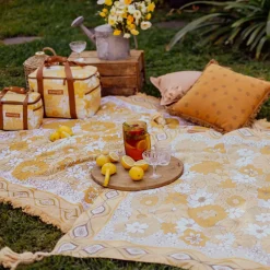 Wandering Folk Picnic Rug - Lola Honey