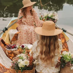 Wandering Folk Picnic Rug - Plum