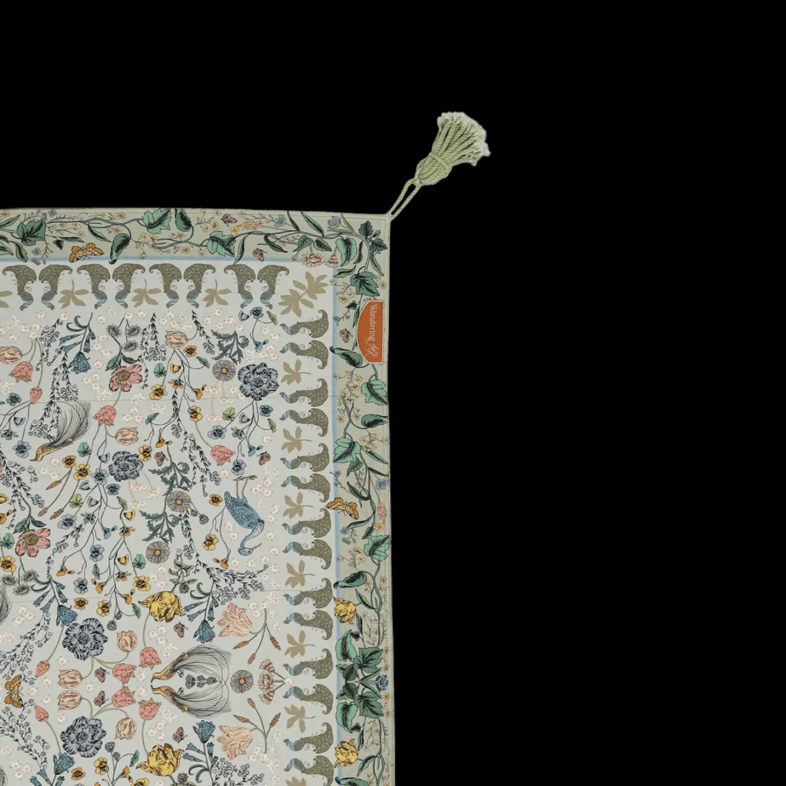 Wandering Folk Picnic Rug - Wonderland Sage