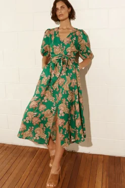 Women Zoe Kratzmann Ebb Dress - K'gari Palm Green