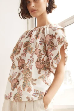 Women Zoe Kratzmann Flout Top - K'gari Cream