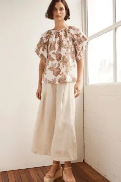 Women Zoe Kratzmann Flout Top - K'gari Cream