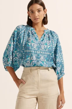 Women Zoe Kratzmann Hanker Top - Sapphire Tile