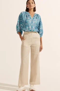 Women Zoe Kratzmann Hanker Top - Sapphire Tile