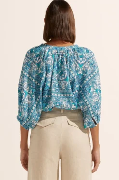 Women Zoe Kratzmann Hanker Top - Sapphire Tile