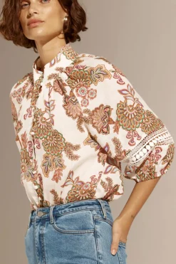 Women Zoe Kratzmann Invoke Top - K'gari Cream