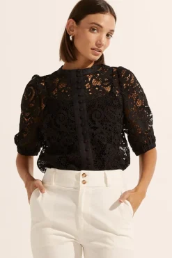 Women Zoe Kratzmann Parade Lace Top - Black